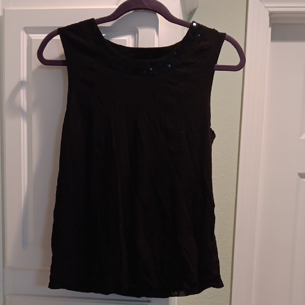Chico's Black Tank Top with Relaxed Fit
